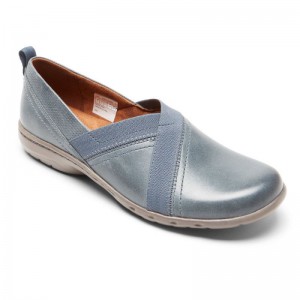 Women Rockport Penfield Slip Ons Grey USA | UM9-12231