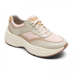 Women Rockport ProWalker Eco Sneakers Beige USA | RO1-82918