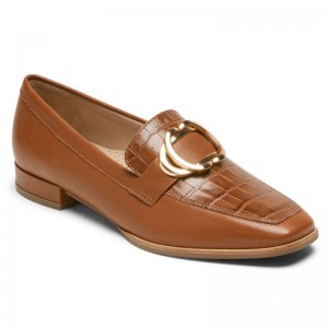 Women Rockport Santana Ring Loafers Brown USA | FU3-11121