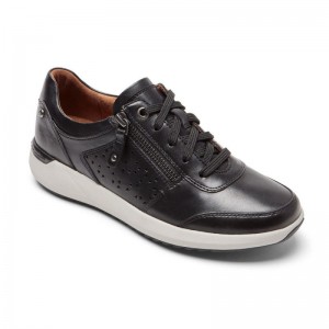 Women Rockport Skylar Sneakers Black USA | YK4-42524