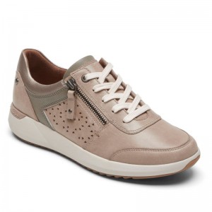 Women Rockport Skylar Sneakers Grey Brown USA | FQ1-28612