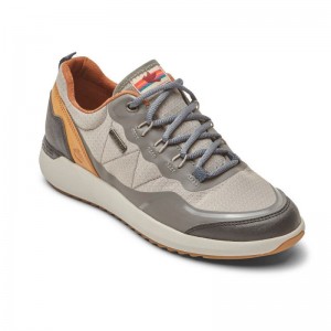 Women Rockport Skylar Tie Waterproof Sneakers Grey USA | NA3-63346