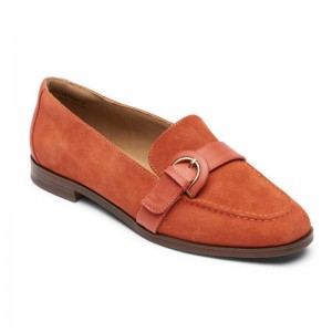 Women Rockport Susana Buckle Loafers Orange USA | DO3-26312