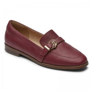 Women Rockport Susana Knot Loafers Dark Red USA | DV2-17421