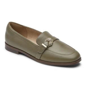 Women Rockport Susana Knot Loafers Green USA | WI1-48064