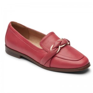 Women Rockport Susana Woven Chain Loafers Red USA | TB2-12561