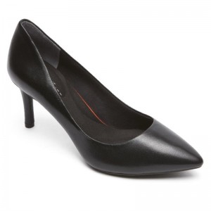 Women Rockport Total Motion 75mm Pointed Toe Pumps Black USA | FI5-50785