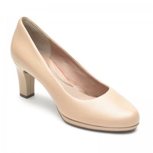 Women Rockport Total Motion Leah Pumps Beige USA | FI0-80908