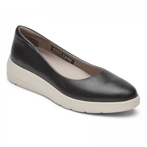 Women Rockport Total Motion Lillie Ballet Flats Black USA | BQ7-06300