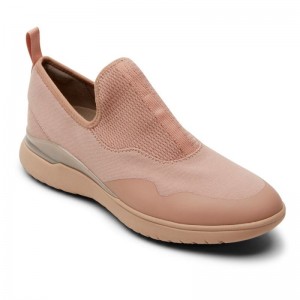 Women Rockport Total Motion Sport Mesh Slip-On Sneakers Pink USA | YF5-75937