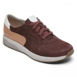 Women Rockport Trustride ProWalker Sneakers Dark Red USA | HX2-13811