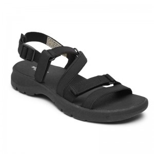 Women Rockport XCS Trail Tech Washable Strappy Sandals Black USA | QZ0-70797