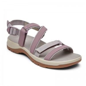 Women Rockport XCS Trail Tech Washable Strappy Sandals Purple USA | XN2-80258