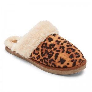 Women Rockport truTECH Veda Slipper Slides Leopard USA | OJ6-21832