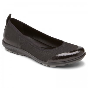 Women Rockport truWalkZero Slip Ons Black USA | MX7-47604