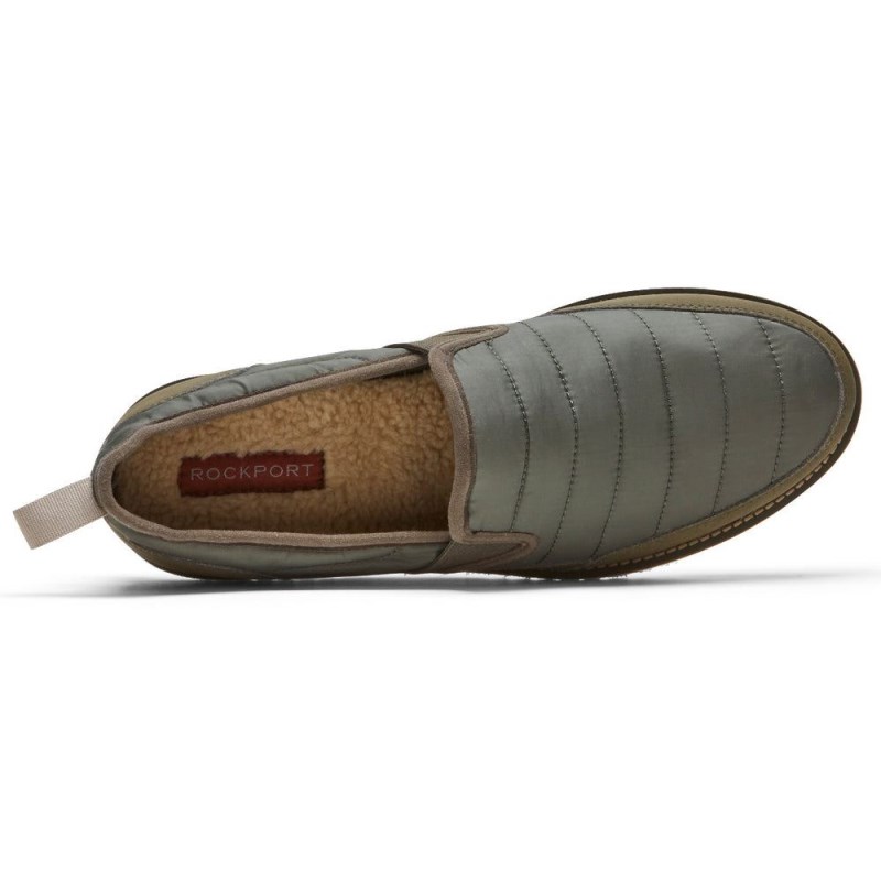 Men Rockport Axelrod Quilted Slip-On Loafers Olive USA | MS9-96639