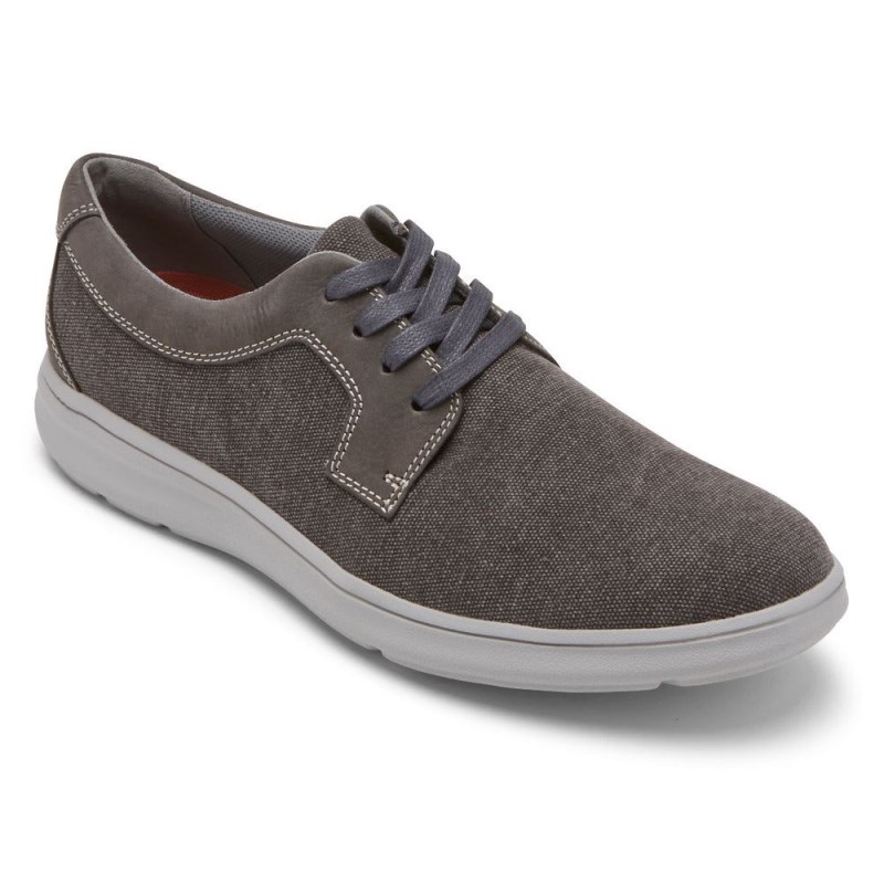 Men Rockport Beckwith Plain Toe 4-Eye Oxford Sneakers Grey USA | ZT0-33903