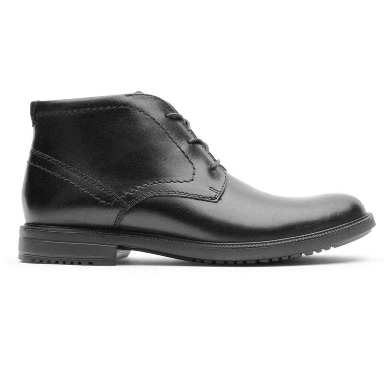 Men Rockport Berenger Chukka Boots Black USA | FC1-93329