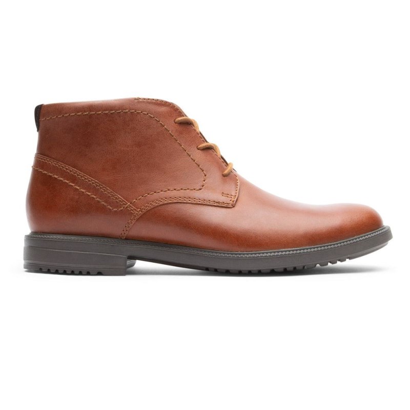 Men Rockport Berenger Chukka Boots Brown USA | KI9-50345