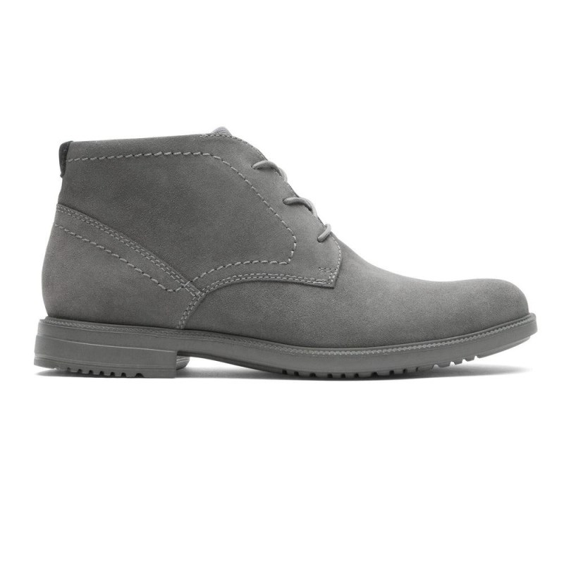 Men Rockport Berenger Chukka Boots Grey USA | QR2-94399