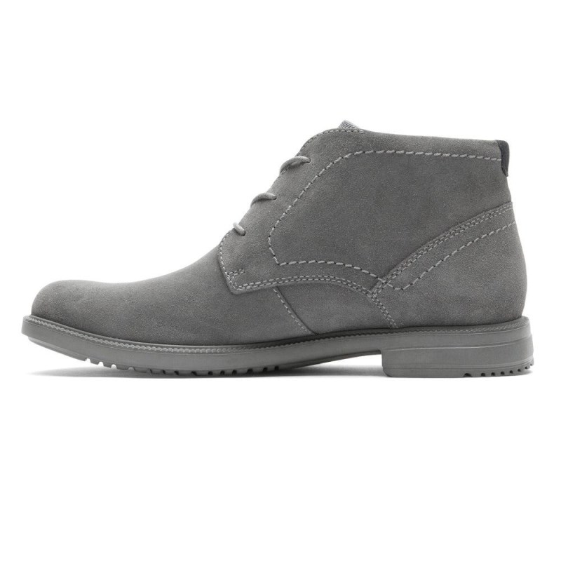 Men Rockport Berenger Chukka Boots Grey USA | QR2-94399