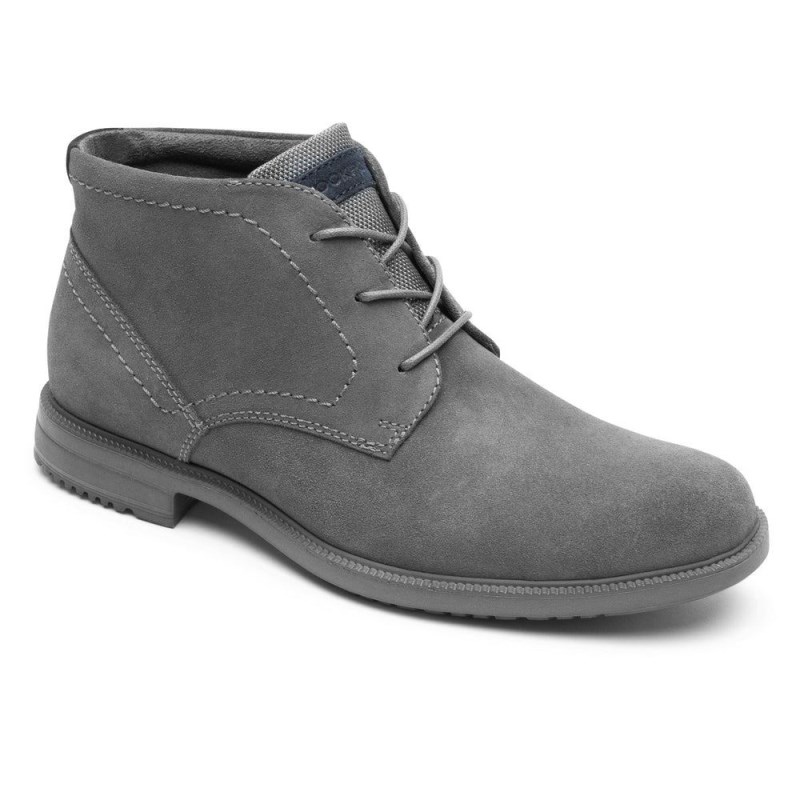 Men Rockport Berenger Chukka Boots Grey USA | QR2-94399