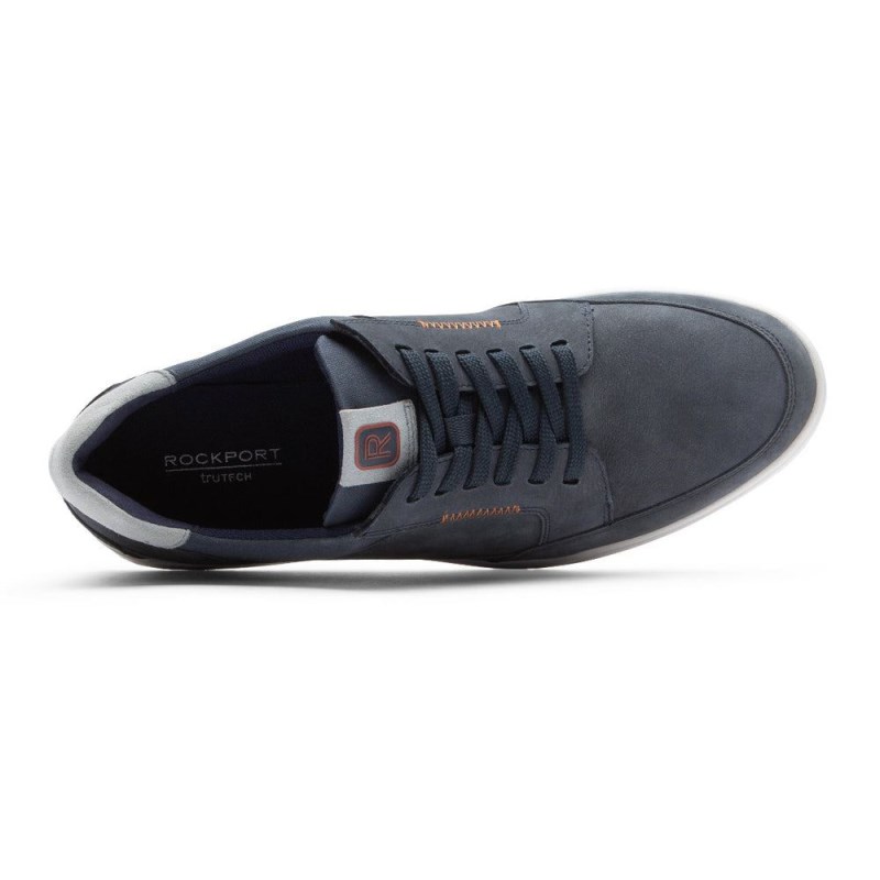 Men Rockport Bronson Lace to Toe Sneakers Navy USA | UG6-38053