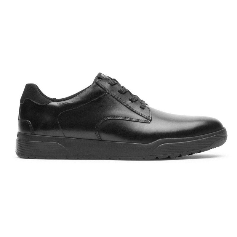 Men Rockport Bronson Plain Toe Sneakers Black USA | KI7-75177