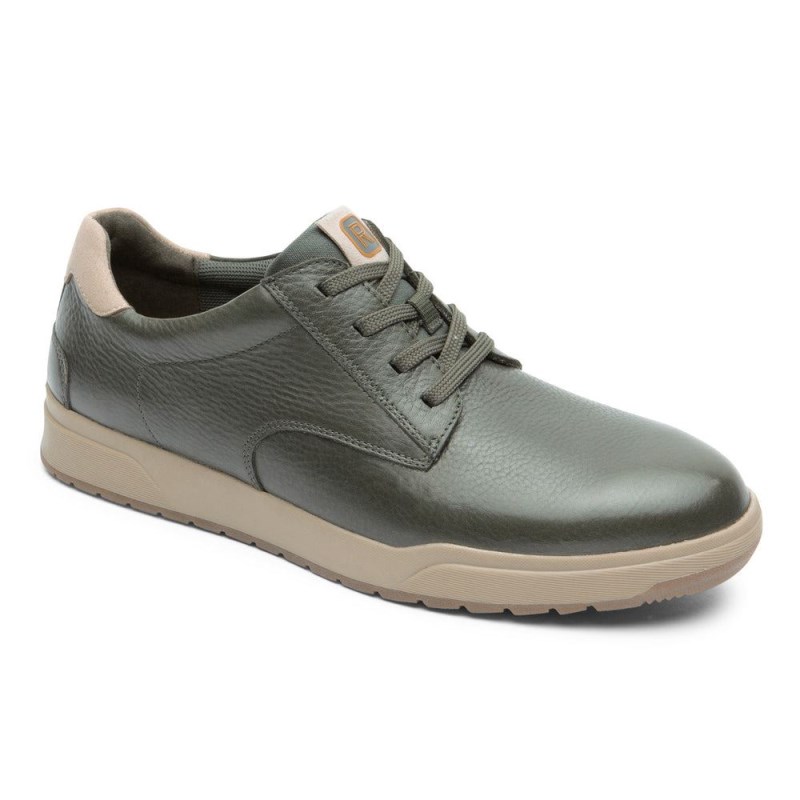 Men Rockport Bronson Plain Toe Sneakers Green USA | PQ1-54325