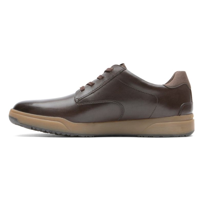 Men Rockport Bronson Plain Toe Sneakers Dark Brown USA | OW0-44224