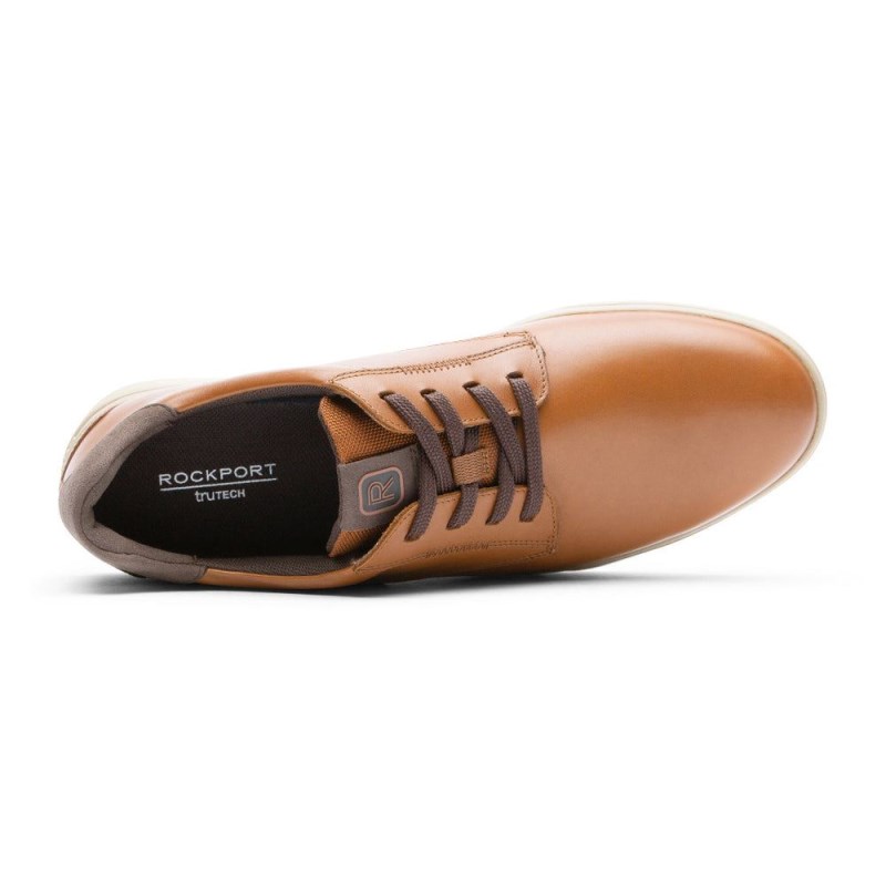 Men Rockport Bronson Plain Toe Sneakers Brown USA | YY0-87698