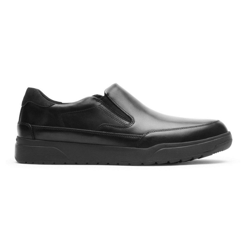 Men Rockport Bronson Slip-On Loafers Black USA | EC5-40054