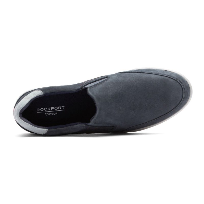 Men Rockport Bronson Slip-On Loafers Navy USA | VI0-93129