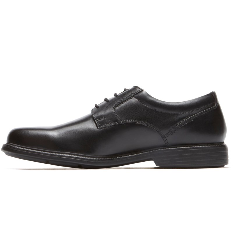 Men Rockport Charles Road Plain Toe Oxford Shoes Black USA | EA5-97909