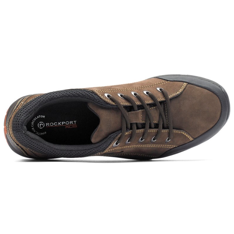 Men Rockport Chranson Lace-Up Walking Shoes Dark Brown/Black USA | AK5-77227