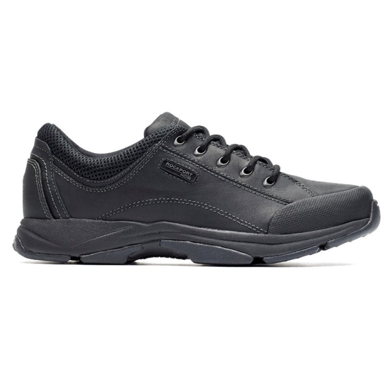 Men Rockport Chranson Lace-Up Walking Shoes Black USA | EA2-42354