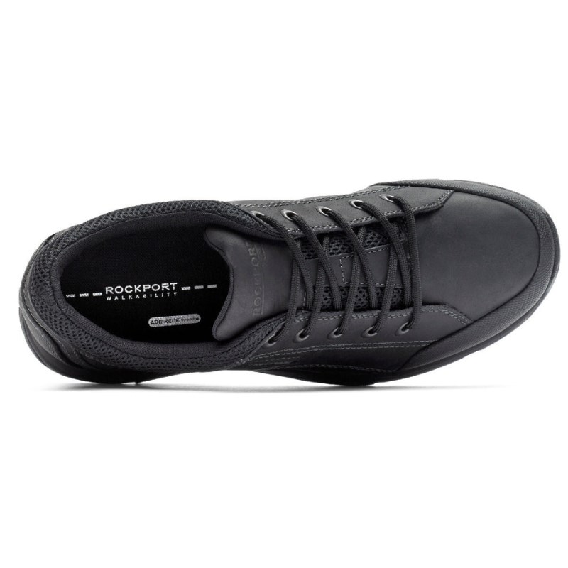 Men Rockport Chranson Lace-Up Walking Shoes Black USA | EA2-42354