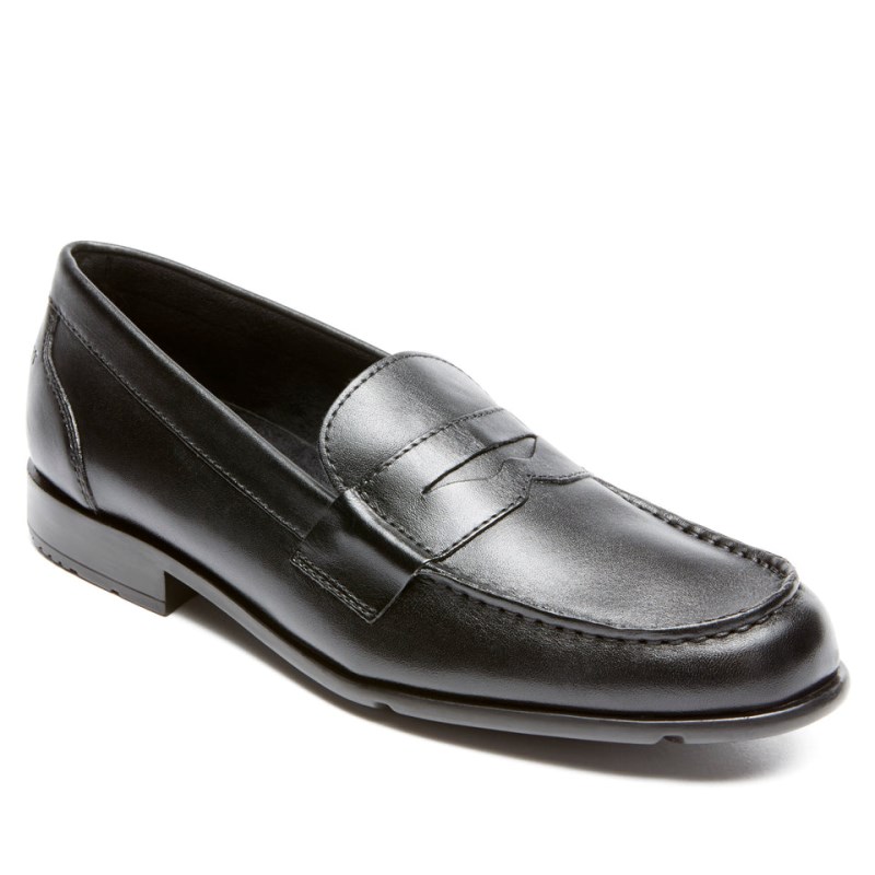 Men Rockport Classic Penny Loafers Black USA | ZC1-62146