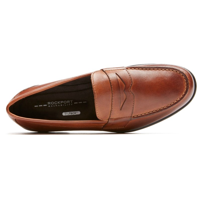 Men Rockport Classic Penny Loafers Brown USA | XS6-54655