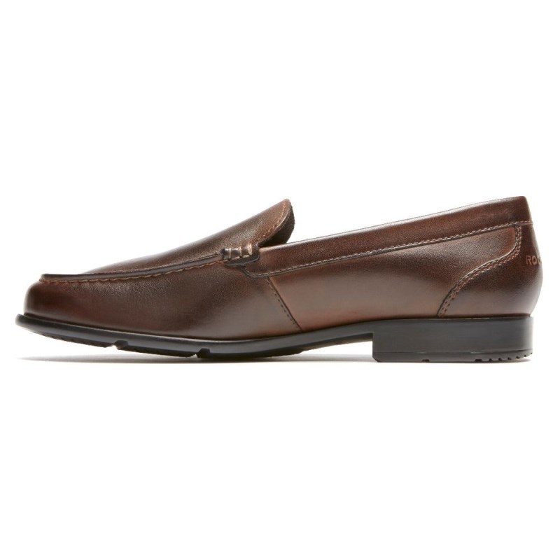 Men Rockport Classic Venetian Loafers Dark Brown USA | NG6-59295