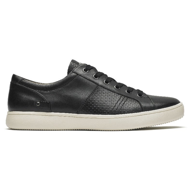 Men Rockport Colle Tie Classic Sneakers Black USA | ID1-24932