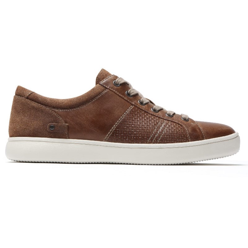 Men Rockport Colle Tie Classic Sneakers Brown USA | FI3-09450