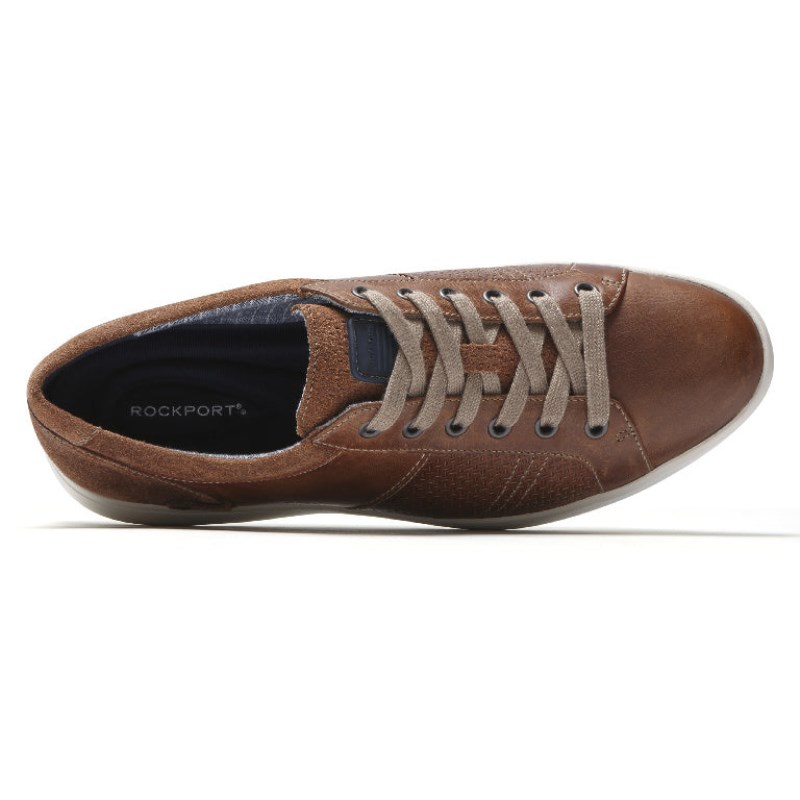 Men Rockport Colle Tie Classic Sneakers Brown USA | FI3-09450