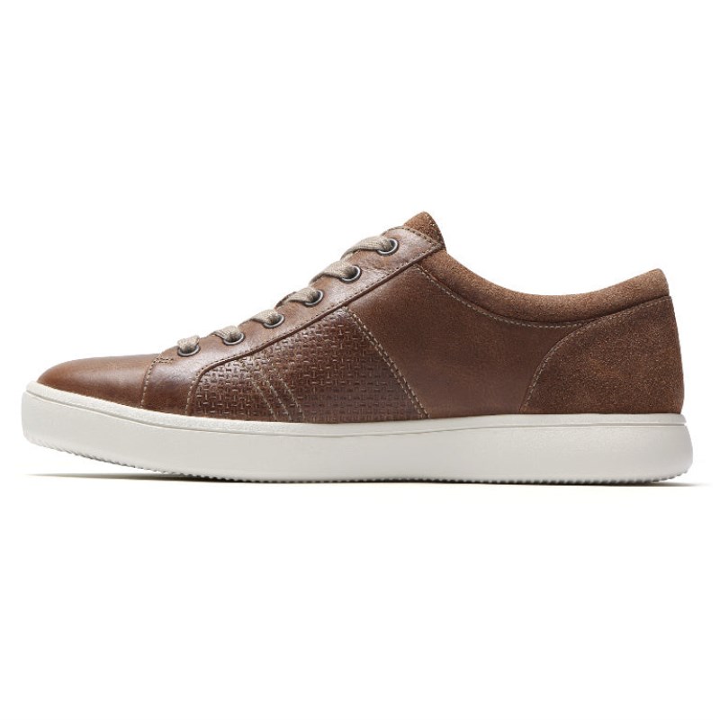 Men Rockport Colle Tie Classic Sneakers Brown USA | FI3-09450