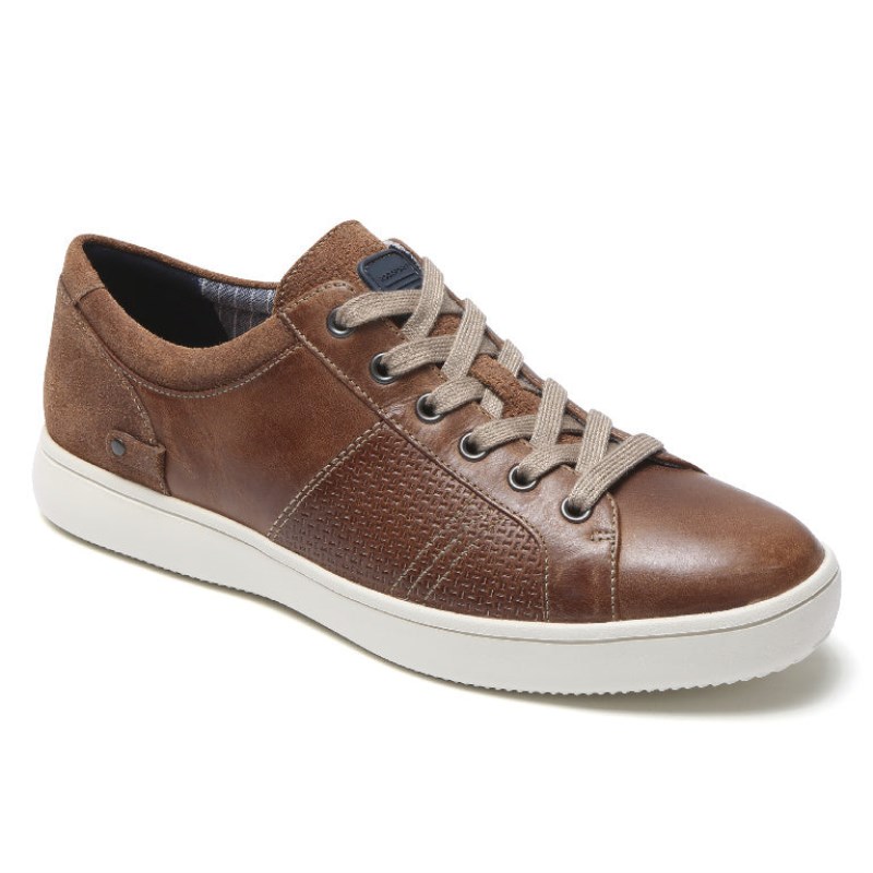 Men Rockport Colle Tie Classic Sneakers Brown USA | FI3-09450