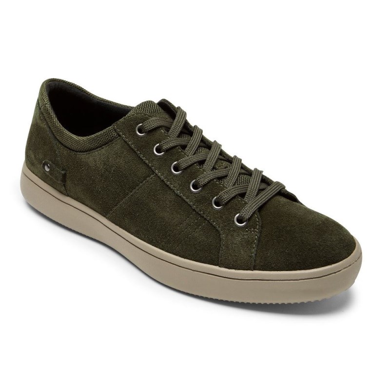 Men Rockport Colle Tie Sneakers Olive USA | FO4-94129