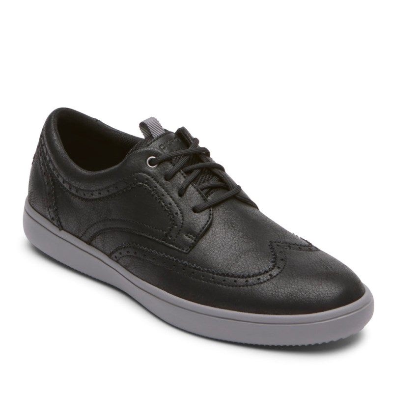 Men Rockport Colle Wing Tip Walking Shoes Black USA | AY7-37003