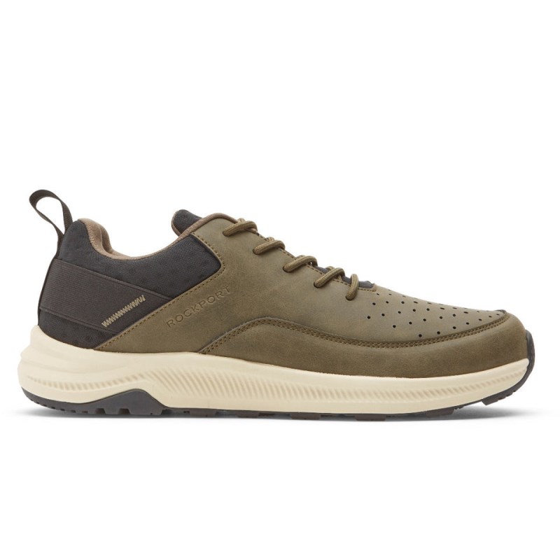 Men Rockport Colton Lace-Up Sneakers Olive USA | YR8-78307