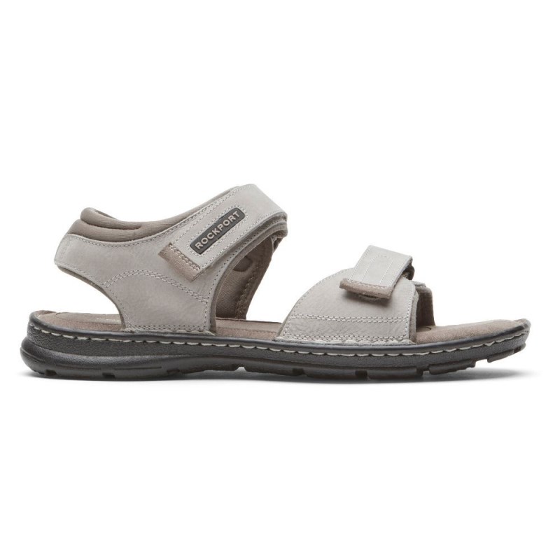 Men Rockport Darwyn Quarter-Strap Sandals Grey USA | LG8-77377