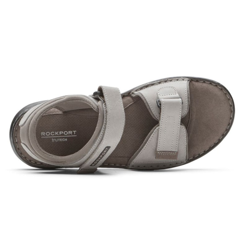 Men Rockport Darwyn Quarter-Strap Sandals Grey USA | LG8-77377